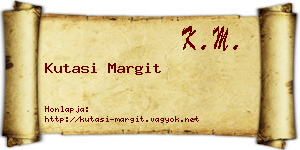 Kutasi Margit névjegykártya